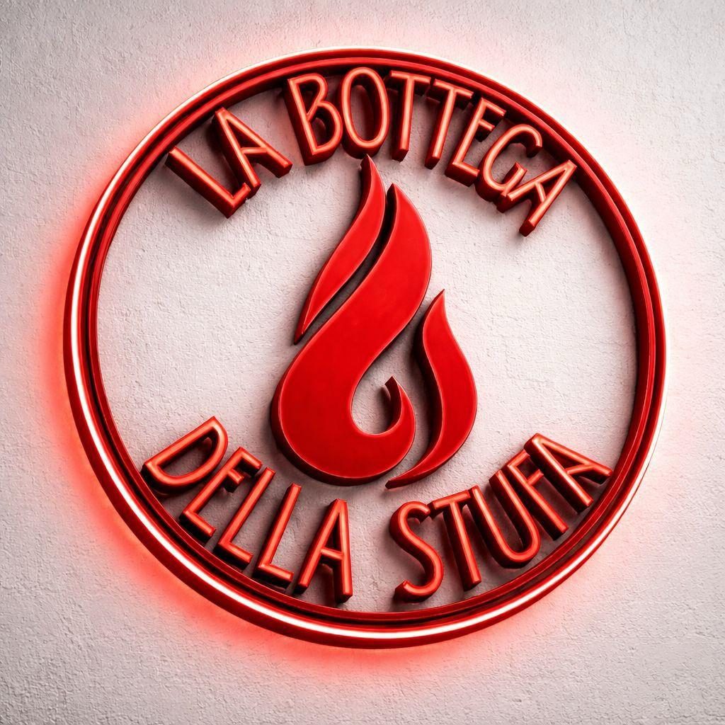 Insegna luminosa La Bottega della Stufa